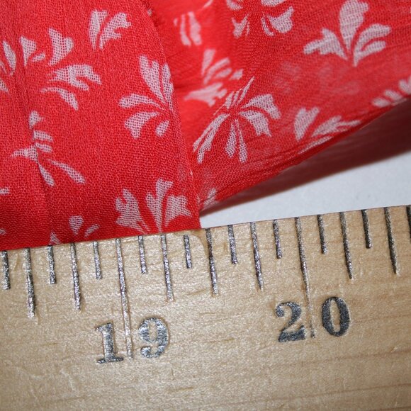 Loft Petites Sz SP Orange White Collared Lined 100% Polyester Top - Picture 14 of 14